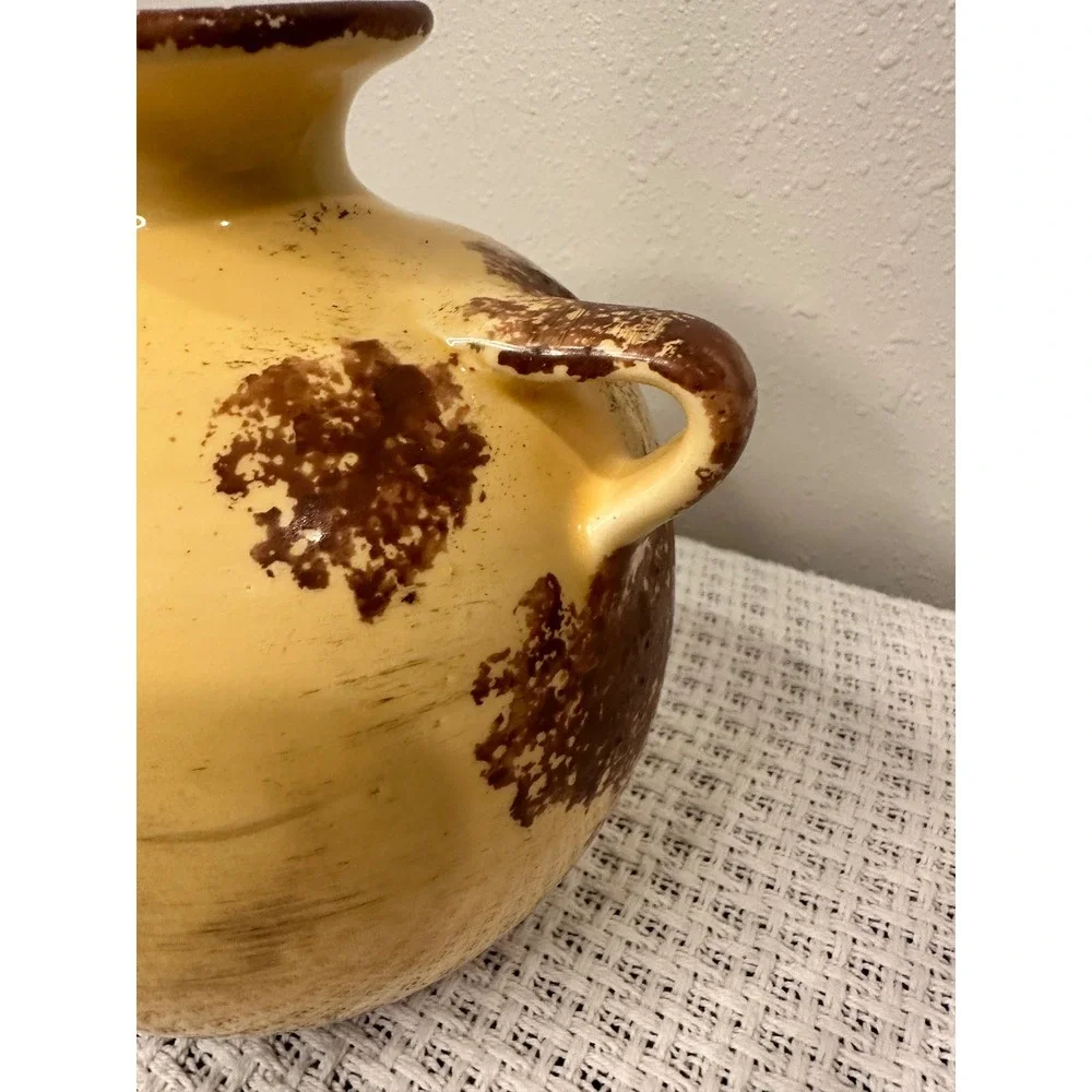 Made in Italy Ceramic Vase Home Decor Vintage Rustic Distress Tuscan Farmhouse